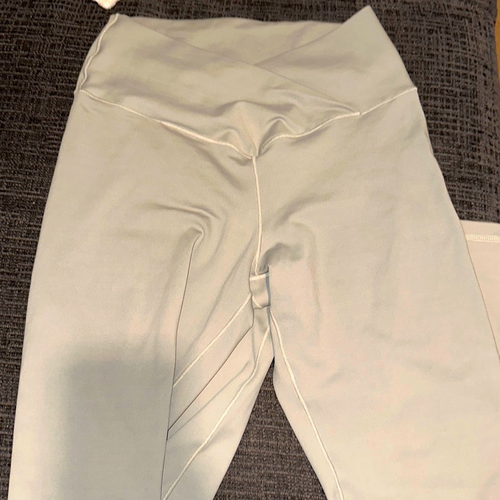 Sage green Crossover waist Leggings